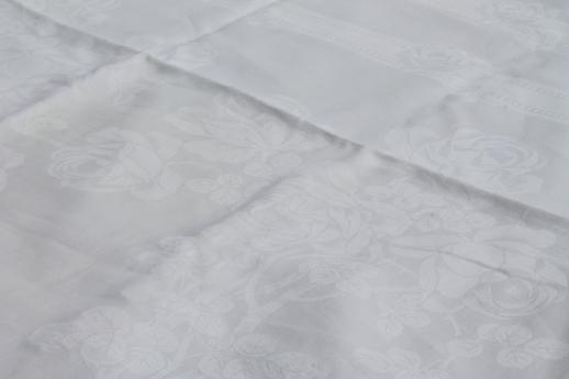 photo of antique & vintage cotton & linen damask table linens, huge lot tablecloths for weddings #3