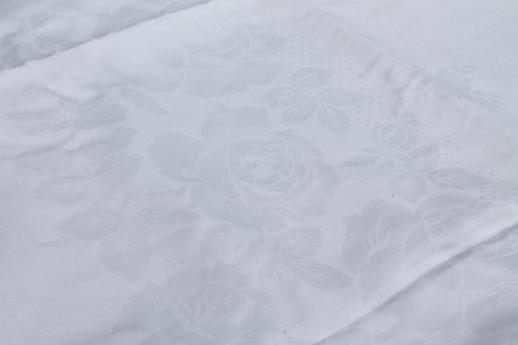 photo of antique & vintage cotton & linen damask table linens, huge lot tablecloths for weddings #13