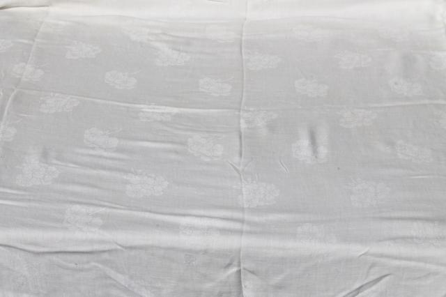photo of antique & vintage cotton & linen damask tablecloth lot, mismatched table linens #10