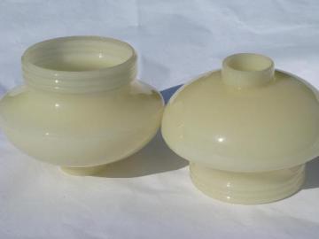 catalog photo of antique vintage custard glass lamp shades for wall sconce lights