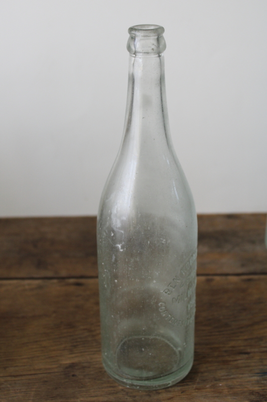 photo of antique vintage embossed glass bottle Ben Kornburger & Sons Milwaukee bottle pre prohibition  #5