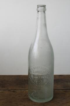 catalog photo of antique vintage embossed glass bottle Ben Kornburger & Sons Milwaukee bottle pre prohibition 