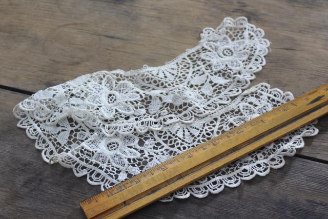 photo of antique vintage embroidered needle lace collars, button hole stitching & embroidery #2