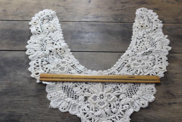 photo of antique vintage embroidered needle lace collars, button hole stitching & embroidery #3