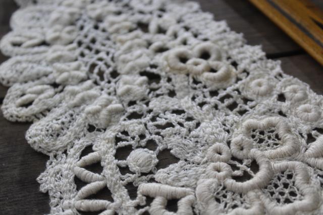 photo of antique vintage embroidered needle lace collars, button hole stitching & embroidery #5