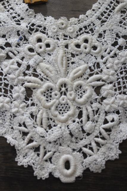 photo of antique vintage embroidered needle lace collars, button hole stitching & embroidery #8