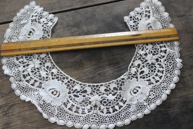 photo of antique vintage embroidered needle lace collars, button hole stitching & embroidery #9