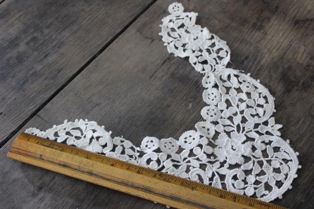 photo of antique vintage embroidered needle lace collars, button hole stitching & embroidery #13