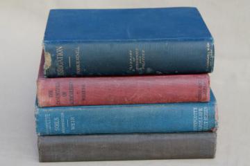 catalog photo of antique vintage farm books lot, irrigation & soil chemistry in agriculture