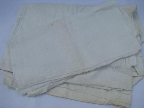 photo of antique vintage flax & linen fabric lot, heirloom sewing needlework sampler fabrics #2