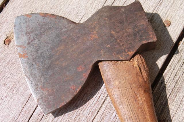 photo of antique vintage hewing hatchet rustic broad ax primitive farm tool #3