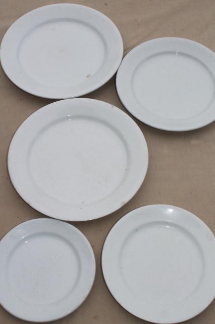 photo of antique & vintage ironstone china plates, mixed lot English potteries circa 1900 #3