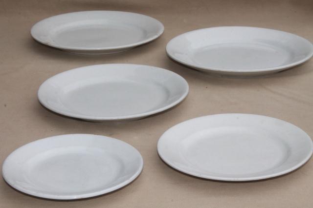 photo of antique & vintage ironstone china plates, mixed lot English potteries circa 1900 #4