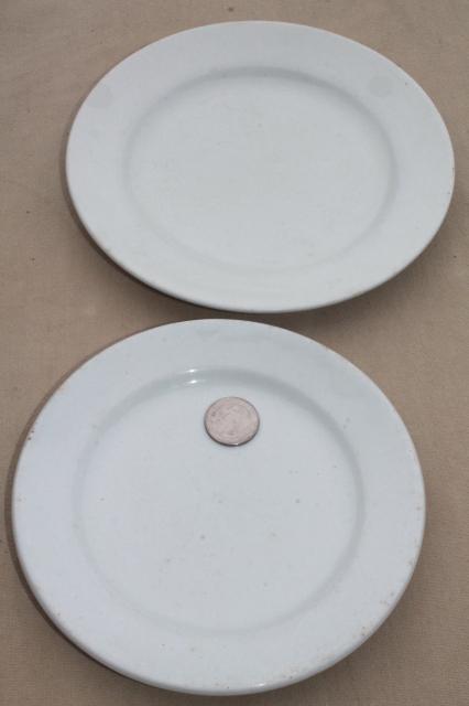 photo of antique & vintage ironstone china plates, mixed lot English potteries circa 1900 #10