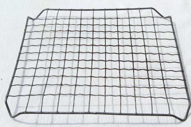 photo of antique vintage kitchenware, old crimped wire cooling racks for pies or other baking #5