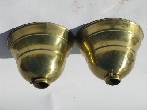 photo of antique vintage lighting brass lamp replacement parts ceiling light canopy lot #6