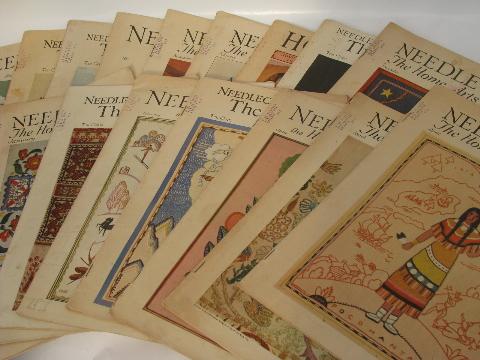 photo of antique vintage needlework pattern magaines lot, 1930s Needlecraft #1