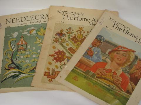 photo of antique vintage needlework pattern magaines lot, 1930s Needlecraft #2