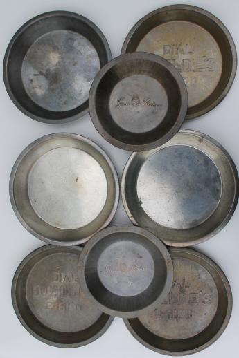 photo of antique & vintage pie tins, pans from Jane Parker pies, Bjelde's Madison Wisconsin #1