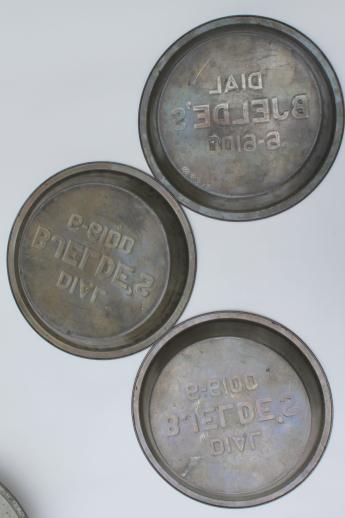 photo of antique & vintage pie tins, pans from Jane Parker pies, Bjelde's Madison Wisconsin #13