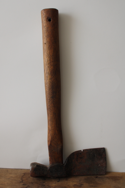 photo of antique vintage shingling hatchet for splitting wood shakes roofing shingles #7