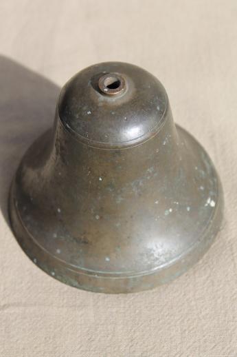 photo of antique vintage solid brass bell, ships bell? dinner bell? schoolhouse bell? #5