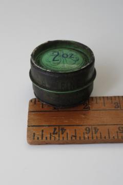catalog photo of antique vintage tin green Clover brand grinding compound small round can great graphics