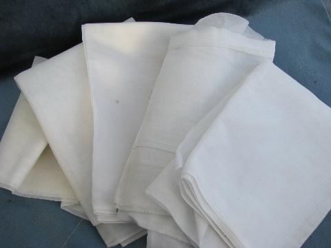 photo of antique vintage white cotton fabric lot, heirloom needlework fabrics #4