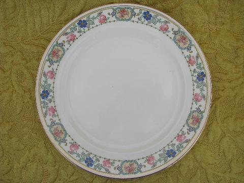 photo of antique vintage wide floral border Pope-Gosser china set for 4 #3