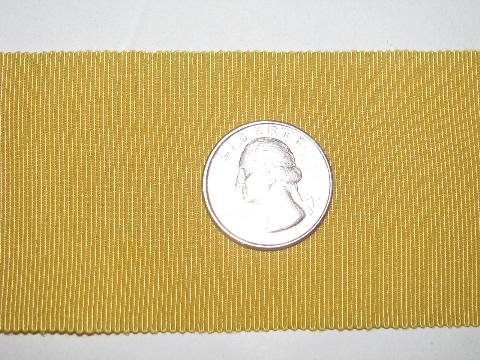 photo of antique vintage wide grosgrain ribbon, original roll, yellow gold #2