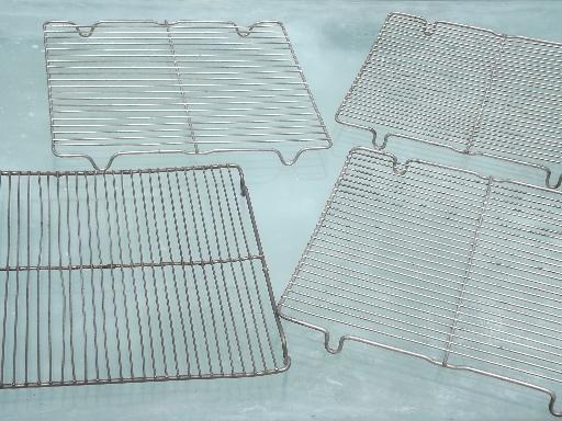 photo of antique vintage wire cooling rack set, for pie, cake, cookie baking #1