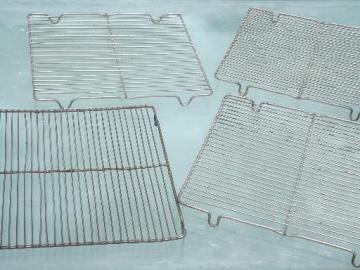 catalog photo of antique vintage wire cooling rack set, for pie, cake, cookie baking