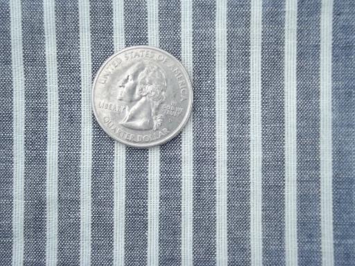 photo of antique & vintage work shirt fabric, old indigo blue shirting lot #5