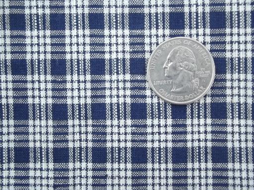 photo of antique & vintage work shirt fabric, old indigo blue shirting lot #8