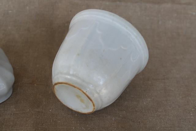 photo of antique white Wedgwood ironstone china soap dish and cup or toothbrush vase #5