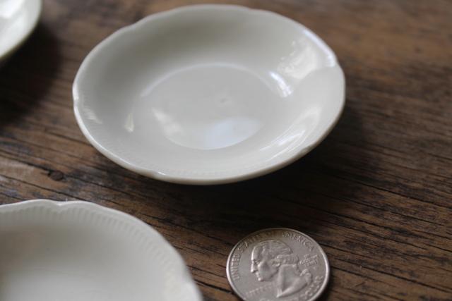 photo of antique white china butter pats or tiny plates, early 1900s vintage Johnson Brothers #3