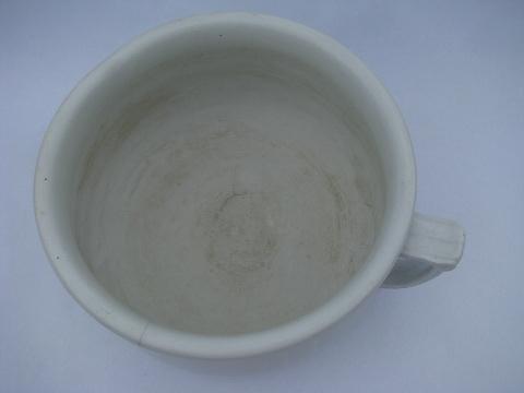 photo of antique white china chamber pot, vintage Meakin Royal Ironstone - England #2