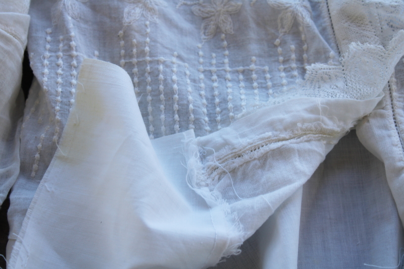 photo of antique white cotton ladies blouses camisole & waists, middy shirt Edwardian vintage early 1900s #6