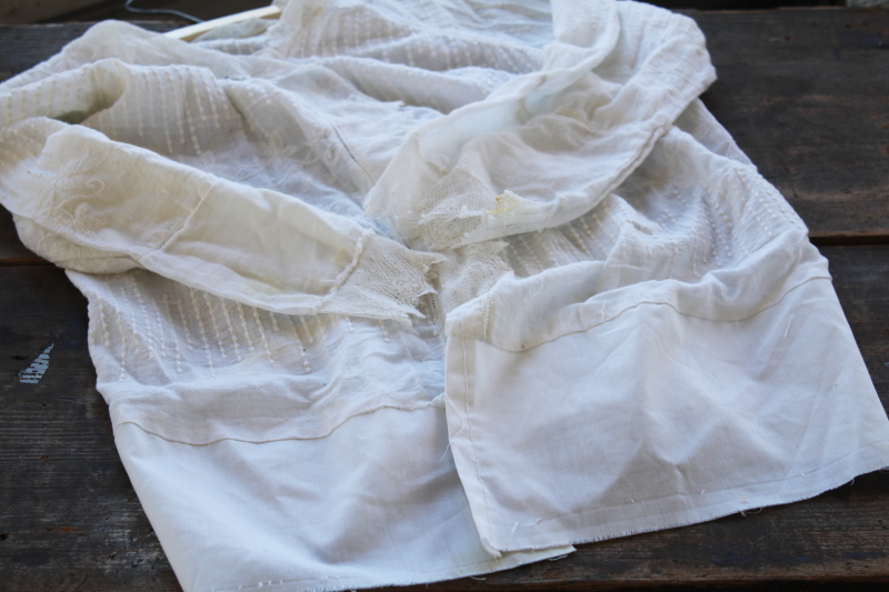 photo of antique white cotton ladies blouses camisole & waists, middy shirt Edwardian vintage early 1900s #7