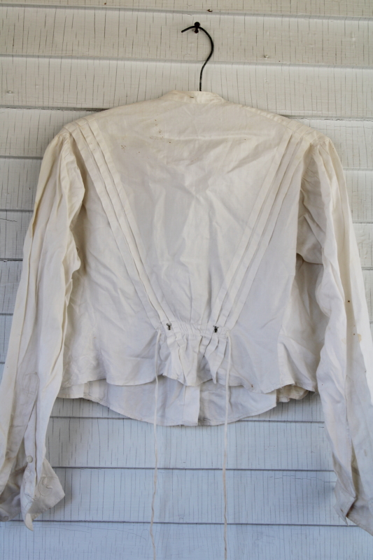 photo of antique white cotton ladies blouses camisole & waists, middy shirt Edwardian vintage early 1900s #16