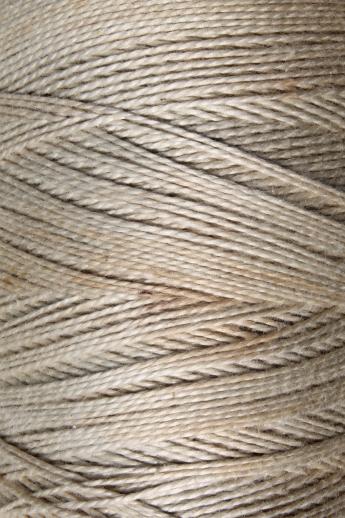 photo of antique white & cream colors primitive grubby old spools of vintage cotton cord thread #7