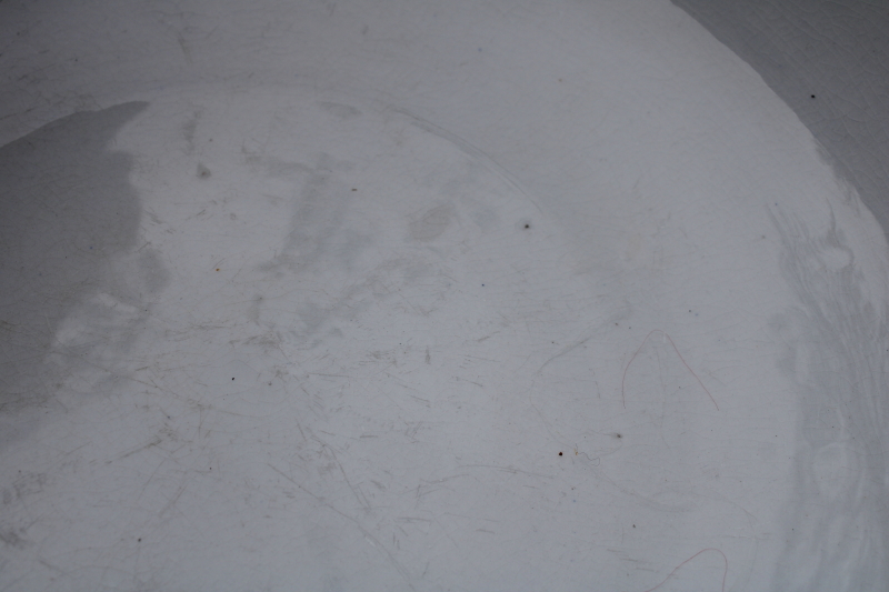 photo of antique white ironstone china bowl, embossed wash bowl basin Anchor JEN backstamp  #3