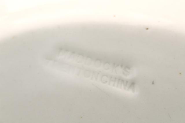 photo of antique white ironstone china butter plate, oval tray, tiny platter or soap dish #4