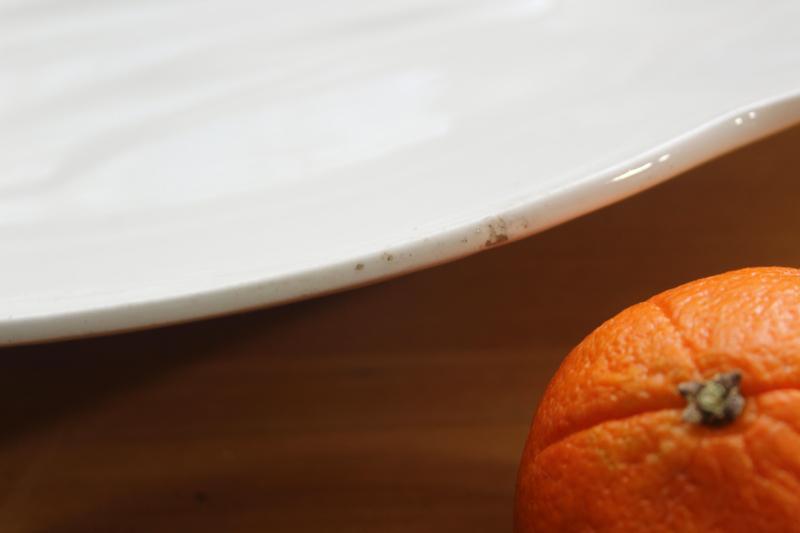 photo of antique white ironstone china platter, huge serving tray for roast or turkey #10