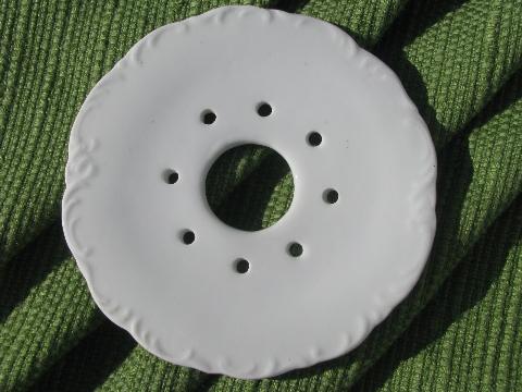 photo of antique white porcelain butter plate for round covered butter dish #1