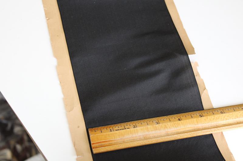 photo of antique wide silk ribbon for display, rolls of millinery trim in original paper #3