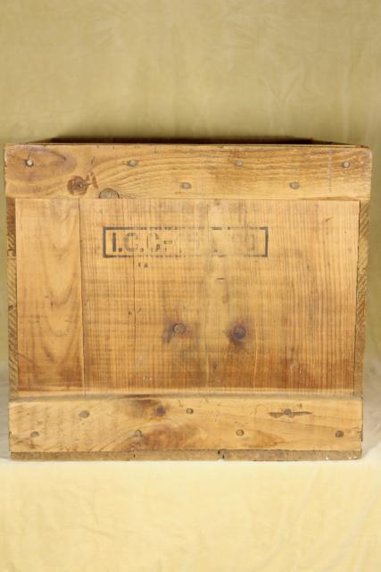 photo of antique wood box Merck Chemists pharmacy shipping crate w/ great vintage typography #7