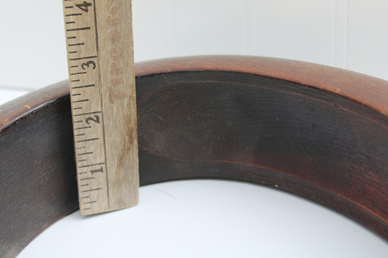 photo of antique wood hat forms, chunky oval hat block frames w/ rustic vintage patina #7