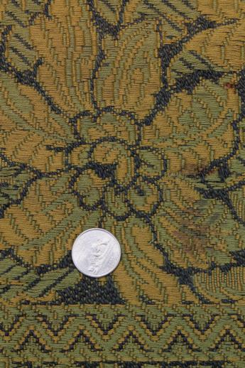 photo of antique woven cotton tapestry, carpet / table cover rug, turn of the century vintage #7