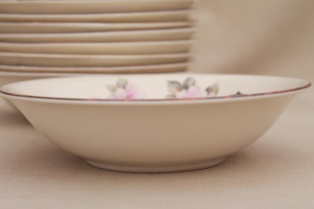 photo of apple blossom vintage Homer Laughlin eggshell nautilus china fruit bowls #4